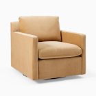 Open Box: Marin Swivel Chair, Deluxe Velvet, Camel