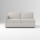 Open Box: Harris Left Arm 2 Seater Sofa (65"), Multi Cushions  - Performance Distressed Velvet Silver