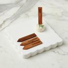 Scalloped Wood Cheese Board w/ Cheese Marker