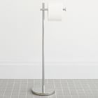 Chip and Dent:Modern Overhang Freestanding Toilet Paper Holder Chrome
