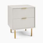 Open Box: Quinn Nightstand (21"), Standard - Lacquer/Haze, Antique Brass