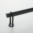 Chip and Dent:Simple Metal Curtain Rod, Dark Bronze, 28"-48"