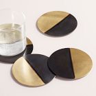 Half Dipped Brass Coasters (Set of 4)