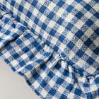 Heather Taylor Home Gingham with Ruffle Silk Lumbar Pillow Cover