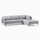 Build Your Own - Andes Petite Sectional (Dark Pewter Legs)