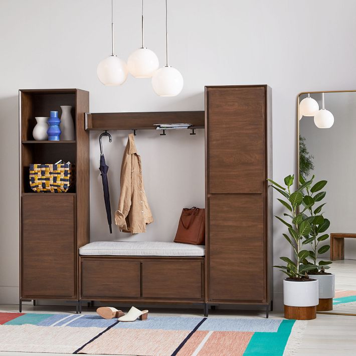 Nolan Entryway Closed Cabinet & Bench Set | West Elm