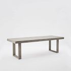Portside Wood Outdoor Dining Table (76.5") &amp; Benches Set