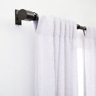 Oversized Adjustable Curtain Rod w/ Cylinder Finials - Dark Bronze