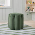 Upholstered Flower Storage Ottoman