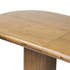 Close-up of the table edge with visible coating and planks