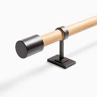 Mid-Century Curtain Rod - Natural Oak/Dark Bronze
