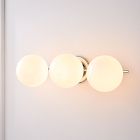 Sphere &amp; Stem 3-Light Sconce (24&quot;)
