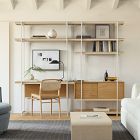 Pierce Wall Desk w/ Narrow Storage Shelf Unit (92&quot;&ndash;134&quot;)