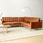 Drake Leather 3-Piece L-Shaped Sectional (100")