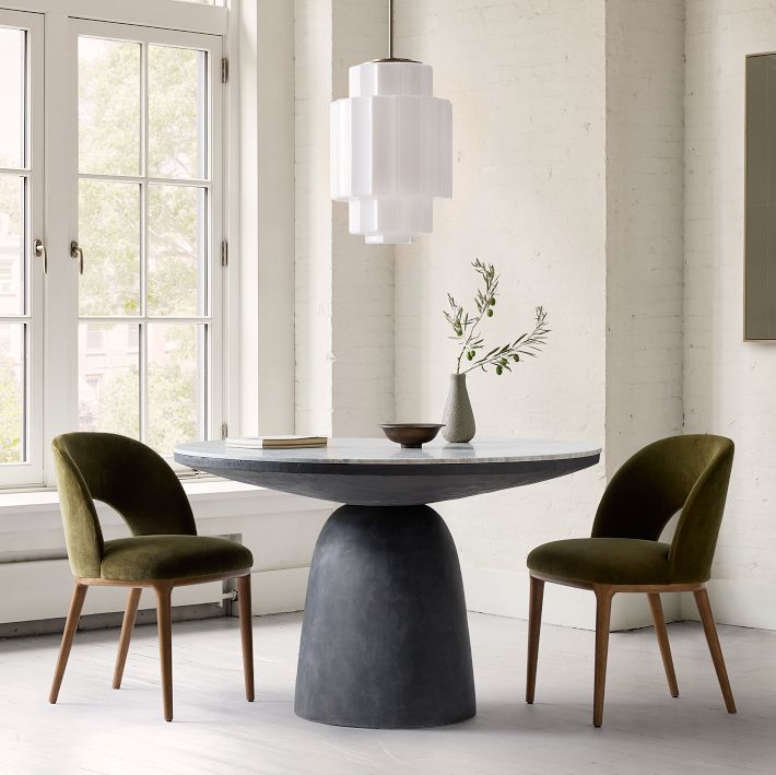 Leona Marble Round Dining Table (48