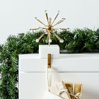 Sputnik Marble &amp; Brass Stocking Holder