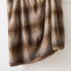 Faux Fur Herringbone Throw