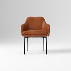 Jack Leather Metal Dining Arm Chair