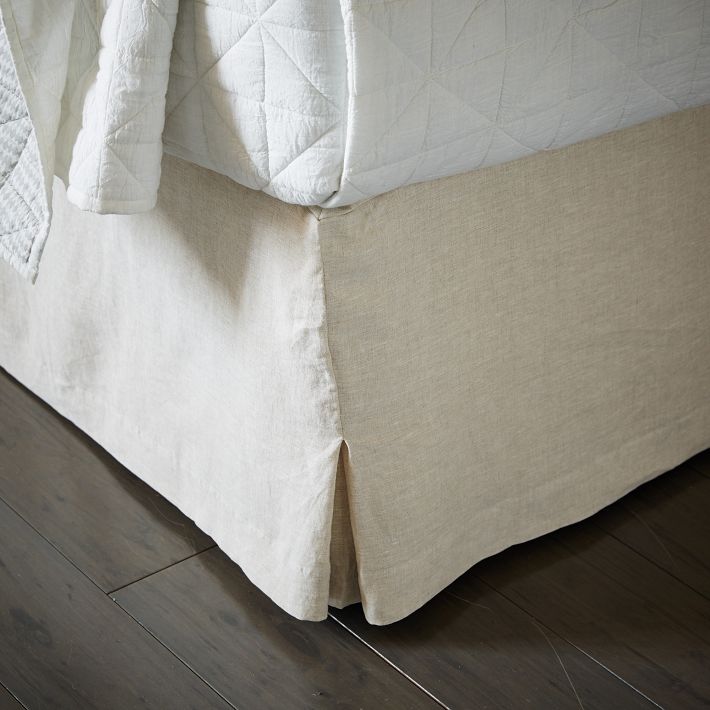 European Flax Linen Bed Skirt - King