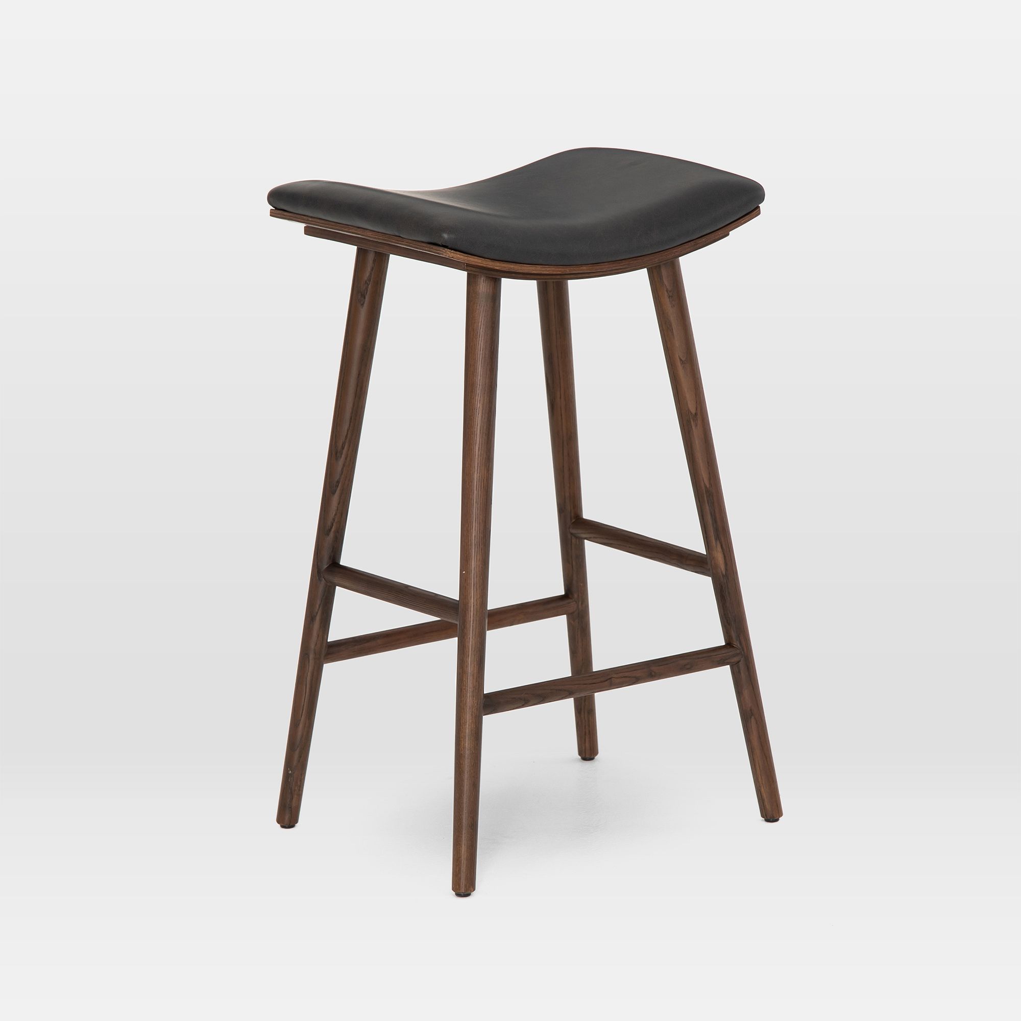 Oak Wood Saddle Bar & Counter Stools