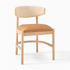Open Box: Ezra Dining Chair, Ludlow Leather, Sesame, Blonde