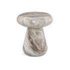 Alvarez Round Marble Outdoor Side Table (17")