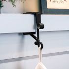 Mantel Garland &amp; Christmas Stocking Holder (Set of 3) - Black