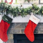 Mantel Garland &amp; Christmas Stocking Holder (Set of 3) - Black