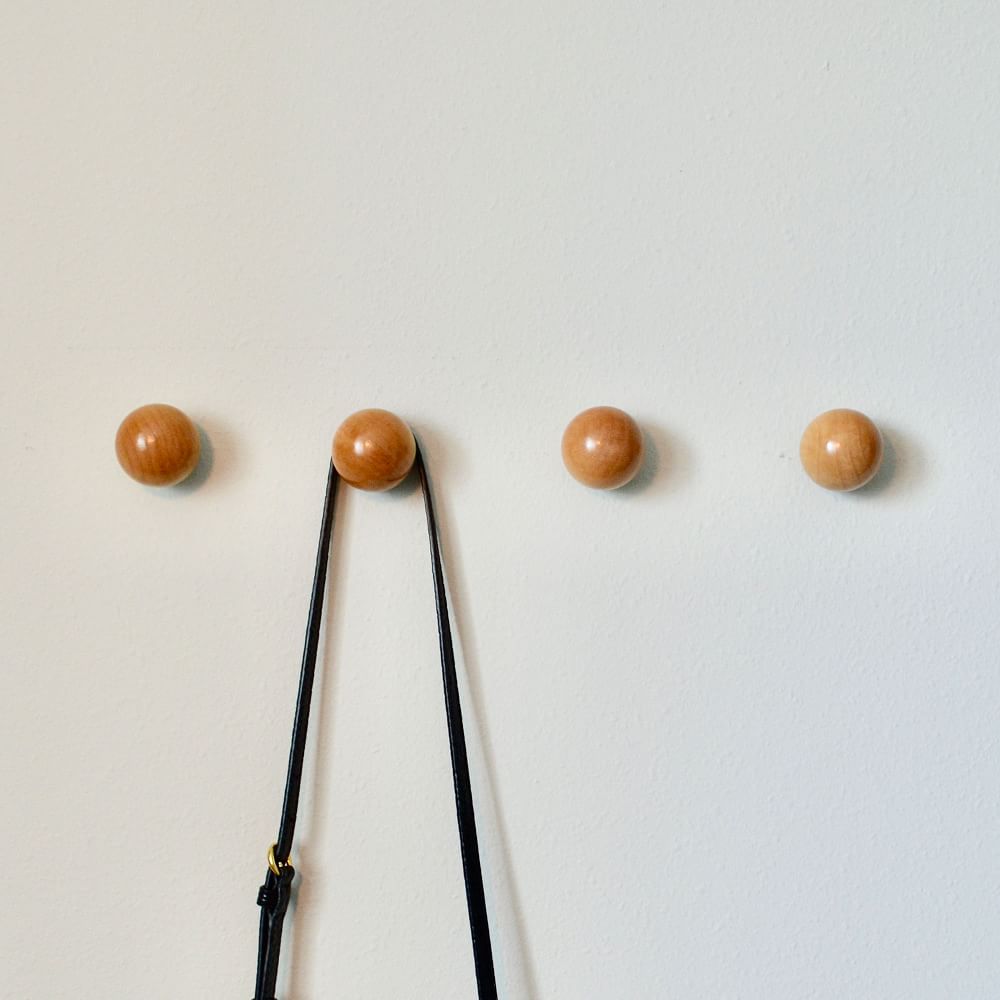Modern Home by Bellver Wooden Ball Wall Hooks - Set of 4