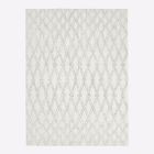 Open Box: Hazy Lattice Wool Rug, 5x8, Alabaster