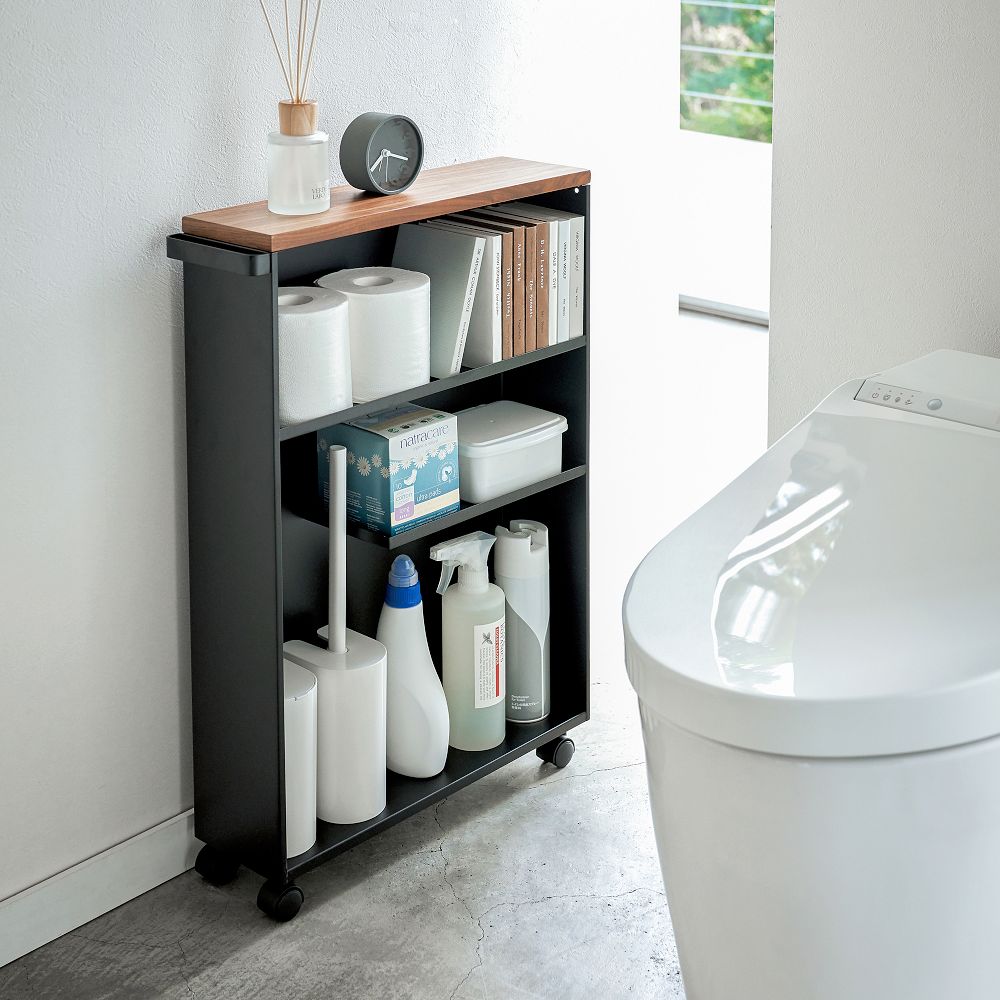 Yamazaki Rolling Slim Cart - Black