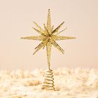Kraft & Glitter Gem Starburst Tree Topper - Gold