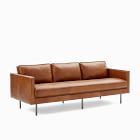 Chip & Dent: Axel 89" Sofa, Saddle Leather, Nut, Metal