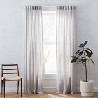 Open Box: Crossweave Curtain with Blackout Lining, Stone White, 48"X96"