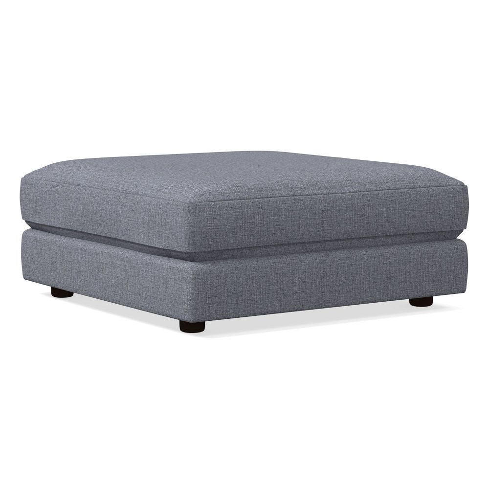 Open Box: Haven XL Ottoman, Poly, Performance Yarn Dyed Linen Weave, Graphite, Concealed Supports