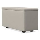 Open Box: Enzo Sectional 16&quot; Arm w/ Storage, Poly, Performance Basket Slub, Pearl Gray, Concealed Supports