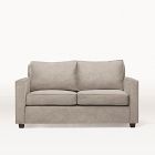 Chip & Dent: Henry 61" Sleeper Sofa, Performance Velvet, Silver, Chocolate