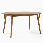 Open Box: Mid-Century Rounded Extendable Dining Table, 60"- 80" (Seats 6-8) - Acorn