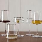 Horizon Lead-Free Crystal Silver-Rimmed Glassware Sets