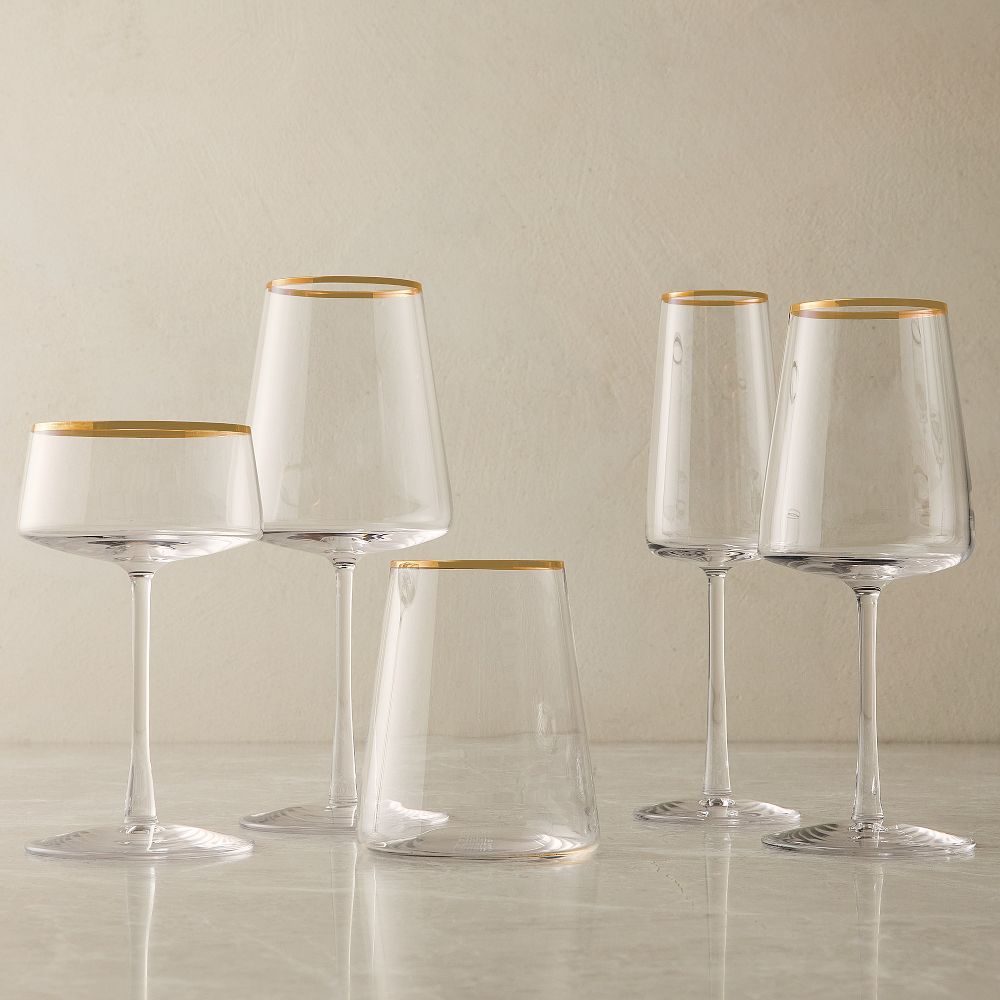 Horizon Lead-Free Crystal Gold-Rimmed Glassware Sets