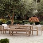 Hargrove Outdoor Expandable Dining Table, Benches &amp; Porto Chairs Set