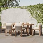 Portside Outdoor Dining Table (76.5"&ndash;96") &amp; Porto Side Dining Chairs Set