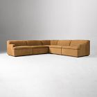 Calvin Leather 5-Piece L-Shaped Sectional (113")