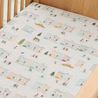 Festive Friends City Scene Crib Fitted Sheet