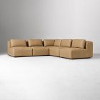 Quinten Leather 5-Piece Armless L-Shaped Sectional (112")