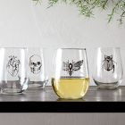 Counter Couture Spooky Stemless Wine Glass - Set of 4