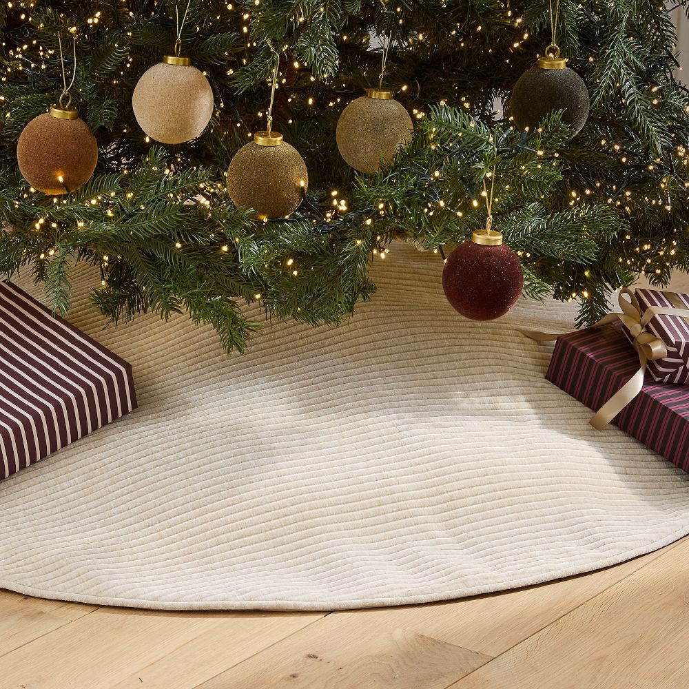 Corded Bias Velvet Tree Skirt | West Elm