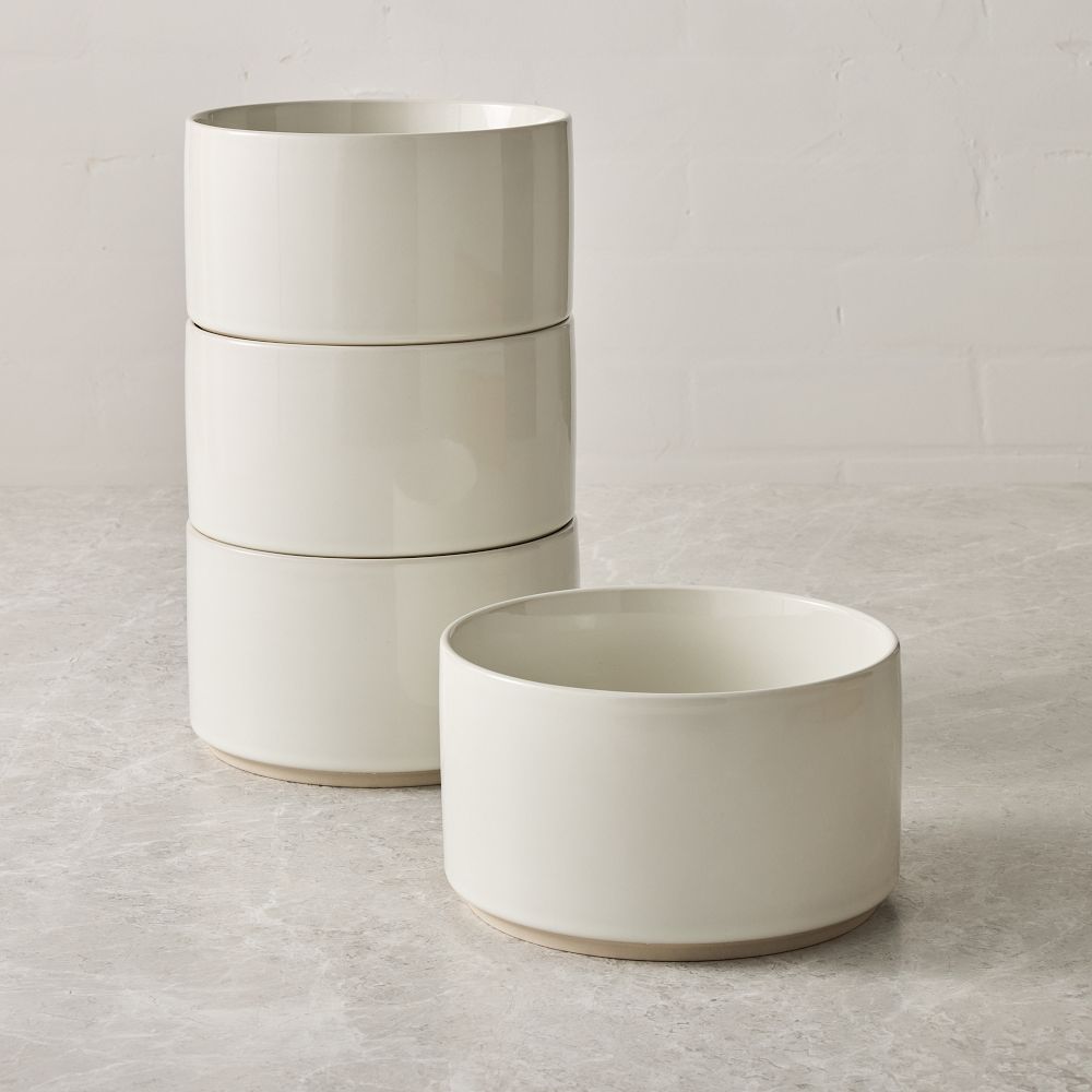 Straight-Sided Stoneware Ramen Bowl Set of 4