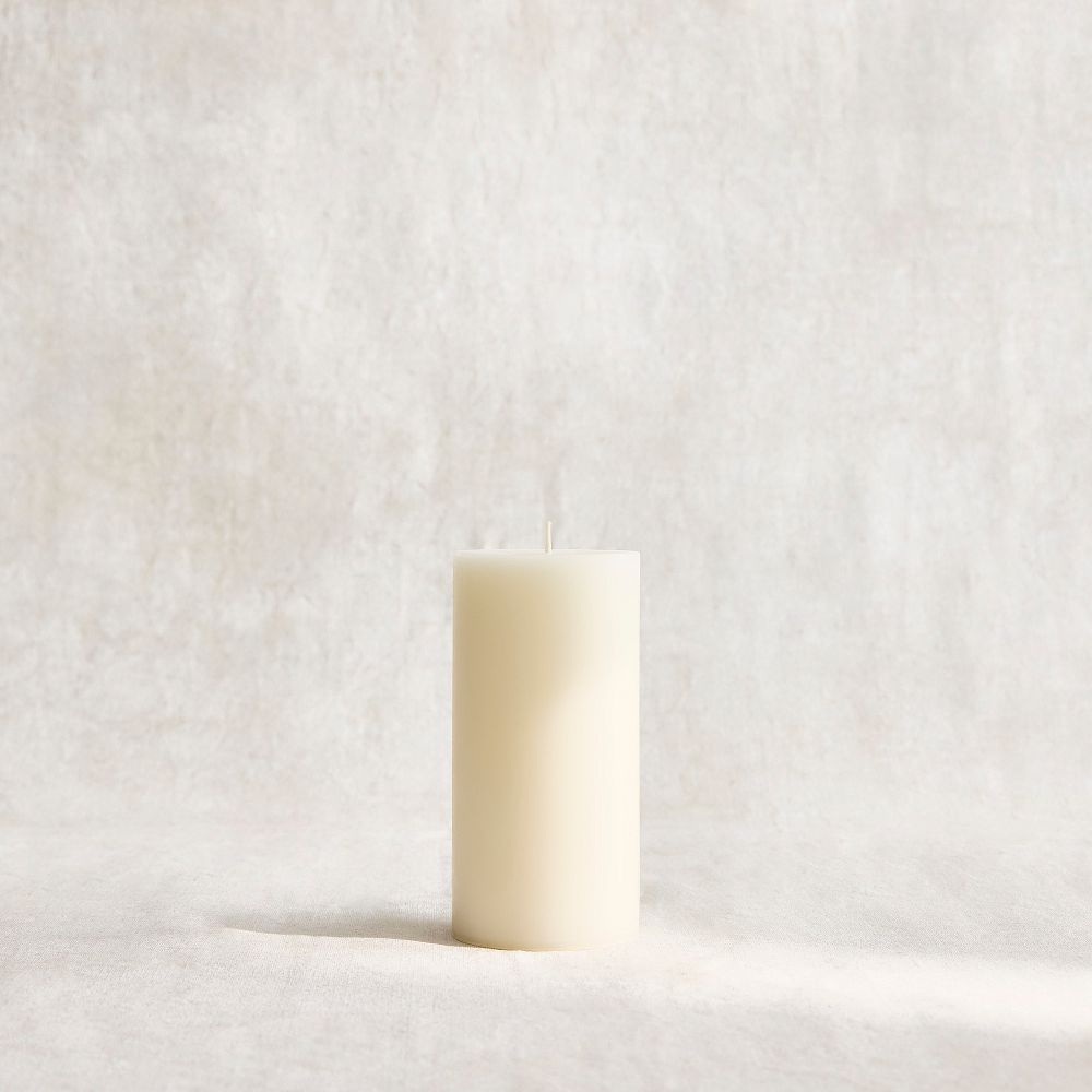 Signature Wax Pillar Candles - Basic Pillar, Ivory, 3X6