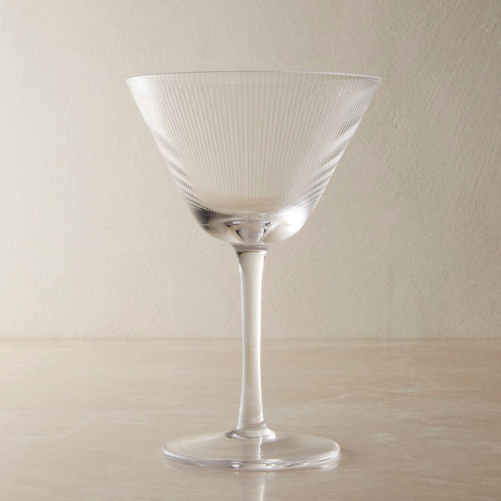 Fluted Martini Glasses, Set of 4